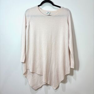 Joie Cream Ivory Cashmere Wool Sweater Tunic Women S Asymmetric Hem Relaxed Fit
